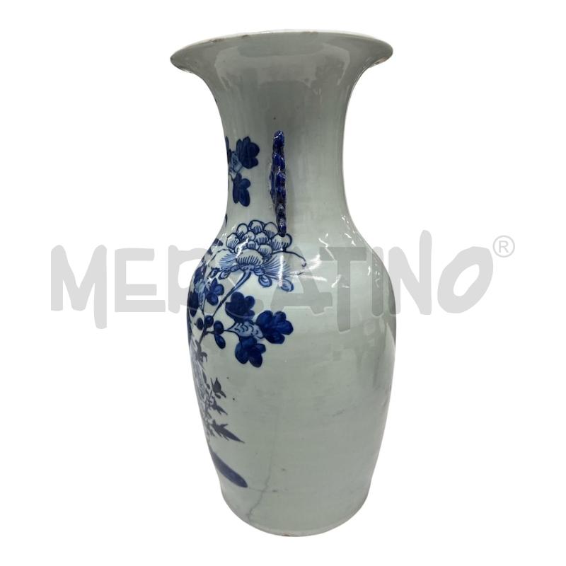 VASO ORIENTALE FIORI BLU  | Mercatino dell'Usato Roma gregorio vii 2