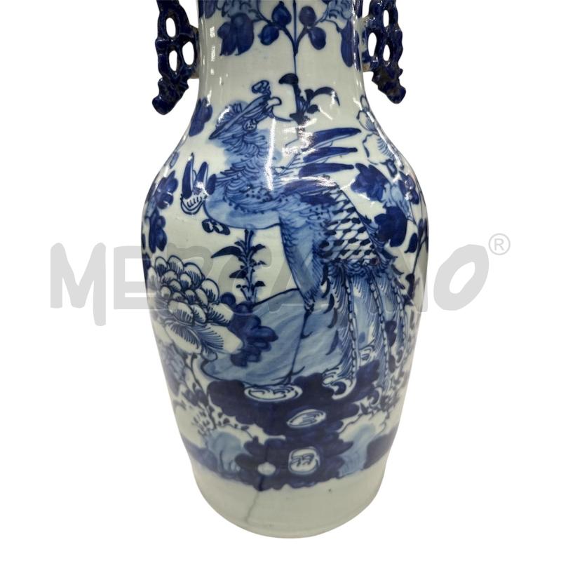 VASO ORIENTALE FIORI BLU  | Mercatino dell'Usato Roma gregorio vii 3