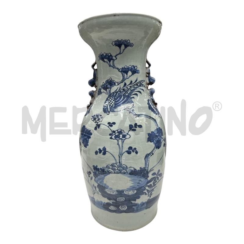 VASO ORIENTALE UCCELLI BLU  | Mercatino dell'Usato Roma gregorio vii 1