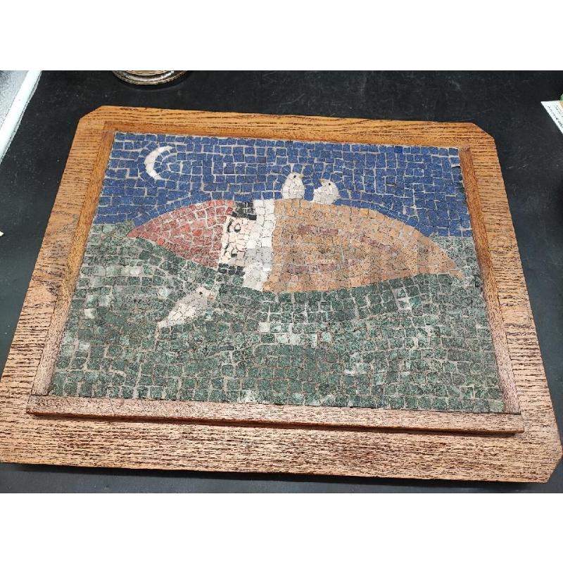 VASSOIO MOSAICO GNOMO CHE DORME  | Mercatino dell'Usato Roma gregorio vii 1