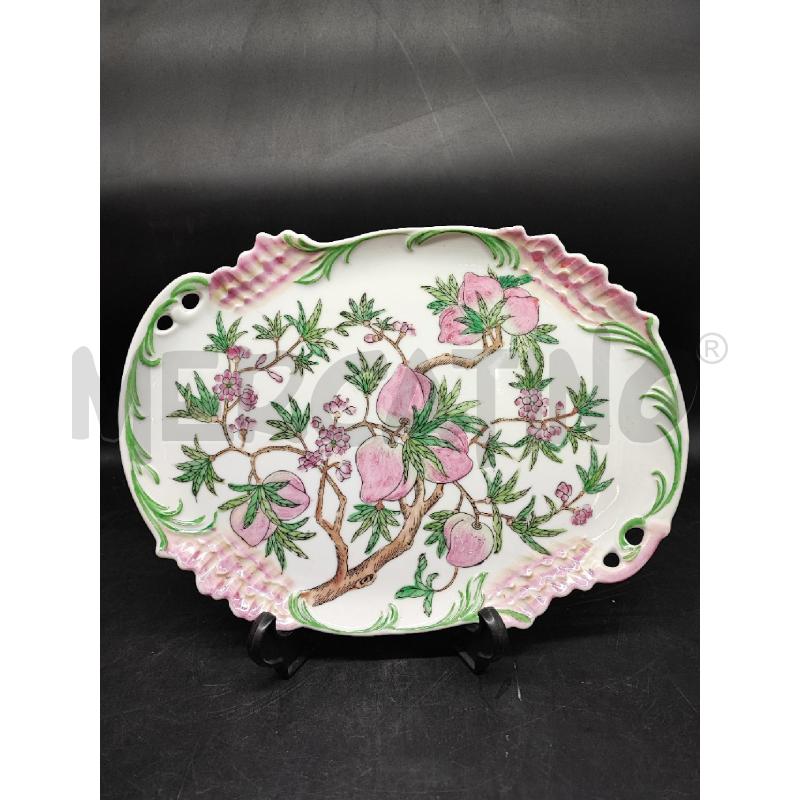 VASSOIO ORIENTALE FIORI ROSA  | Mercatino dell'Usato Roma gregorio vii 1