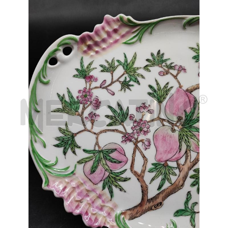 VASSOIO ORIENTALE FIORI ROSA  | Mercatino dell'Usato Roma gregorio vii 2