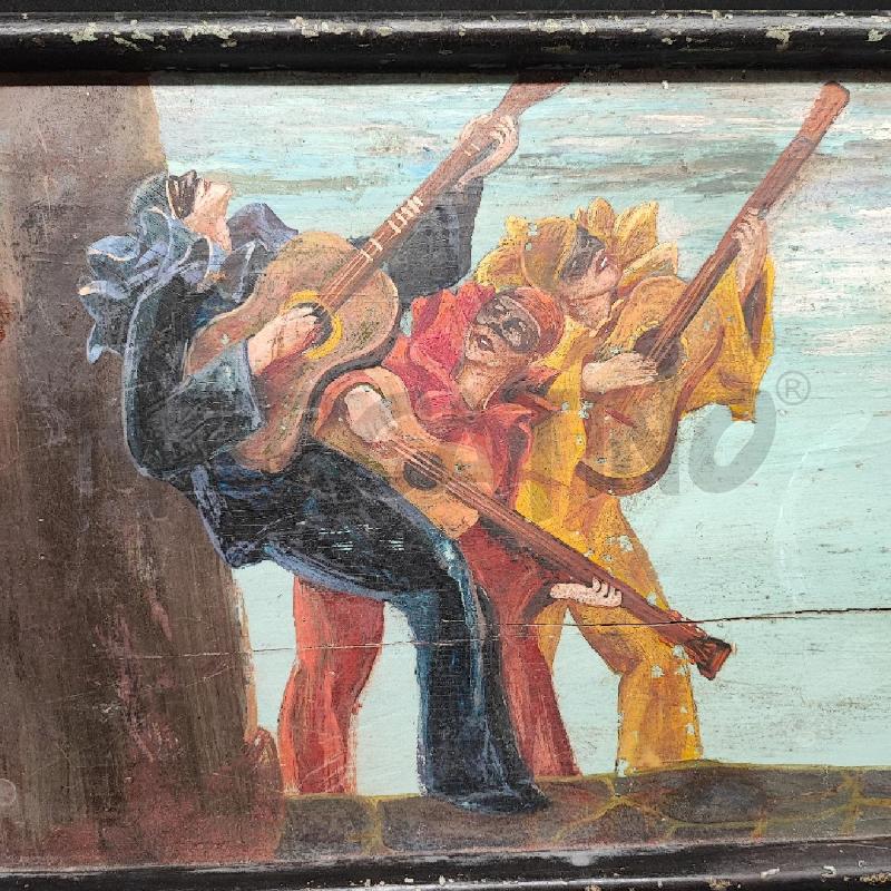 VASSOIO SCENA MASCHERE DIPINTE  | Mercatino dell'Usato Roma gregorio vii 2