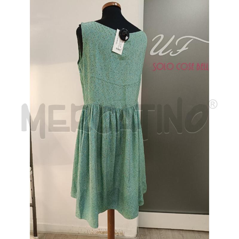 VESTITO ASPESI VERDE ACQUA TRAMA FLOREALE IN SETA  | Mercatino dell'Usato Roma gregorio vii 3