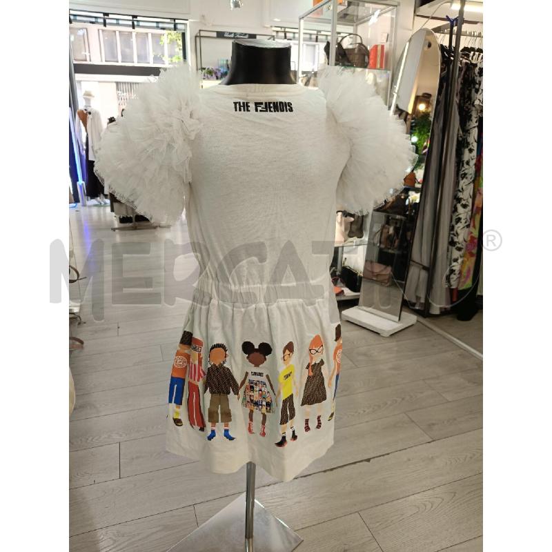 VESTITO BAMBINA FENDI BIANCO STAMPE OMINI | Mercatino dell'Usato Roma gregorio vii 1
