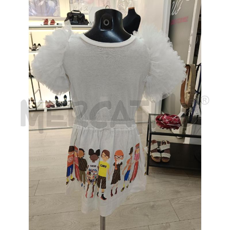 VESTITO BAMBINA FENDI BIANCO STAMPE OMINI | Mercatino dell'Usato Roma gregorio vii 4