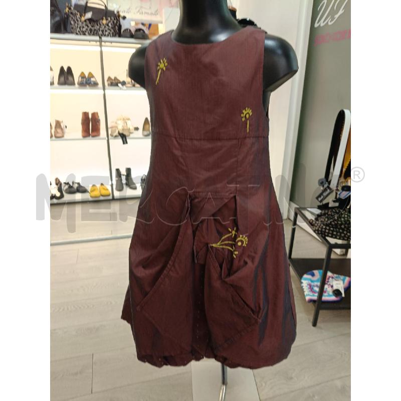 VESTITO BAMBINA LILITH BRONZO RICAMI GIALLI POIS  | Mercatino dell'Usato Roma gregorio vii 1