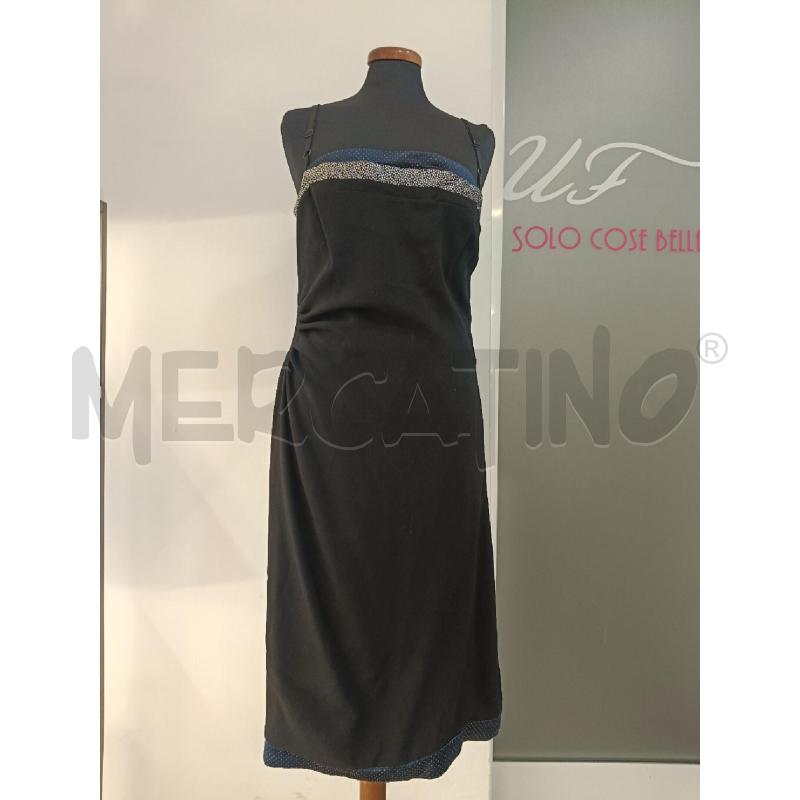 VESTITO DONNA BALENCIAGA NERO BORDO BLU | Mercatino dell'Usato Roma gregorio vii 1