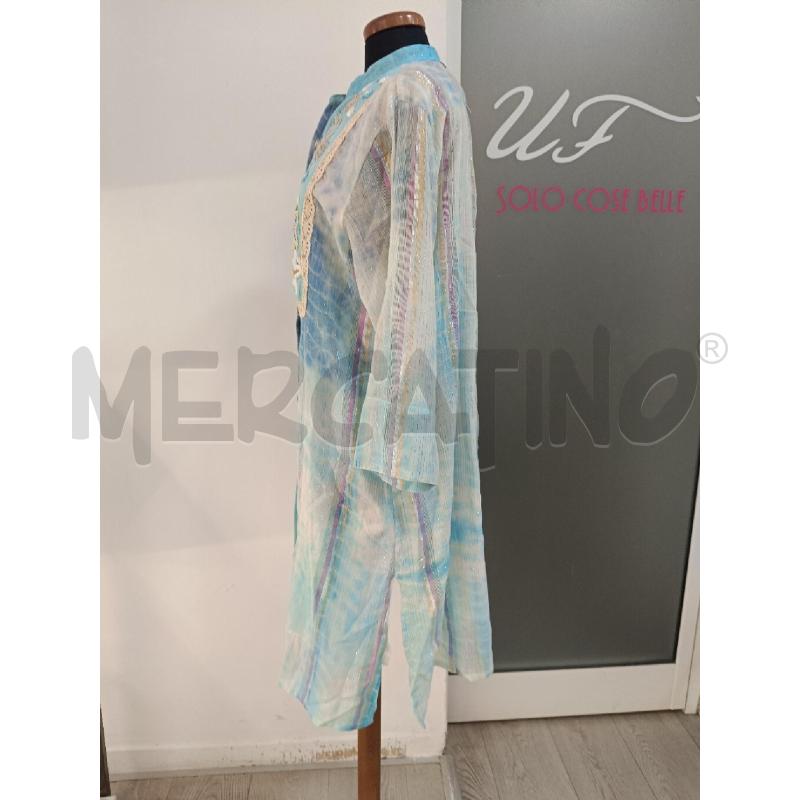 VESTITO DONNA CHEMISIER CAMOMILLA CELESTE LUREX STELLA MARINA | Mercatino dell'Usato Roma gregorio vii 3