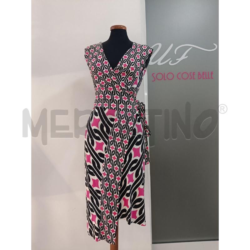 VESTITO DONNA DIANE VON  FURSTMBERG FUCSIA NERA BIANCA | Mercatino dell'Usato Roma gregorio vii 1