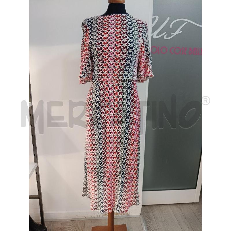VESTITO DONNA DIFF TESSIILE CROCHET ROSSO BLU BIANCO | Mercatino dell'Usato Roma gregorio vii 1