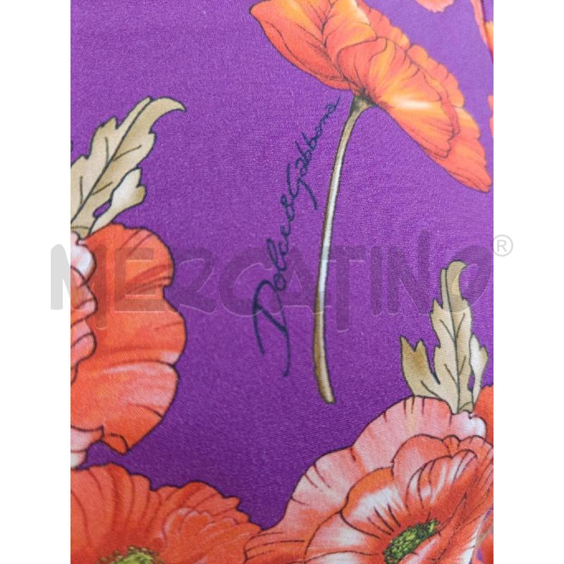 VESTITO DONNA DOLCE&GABBANA VIOLA PAPAVERI ROSSI | Mercatino dell'Usato Roma gregorio vii 2