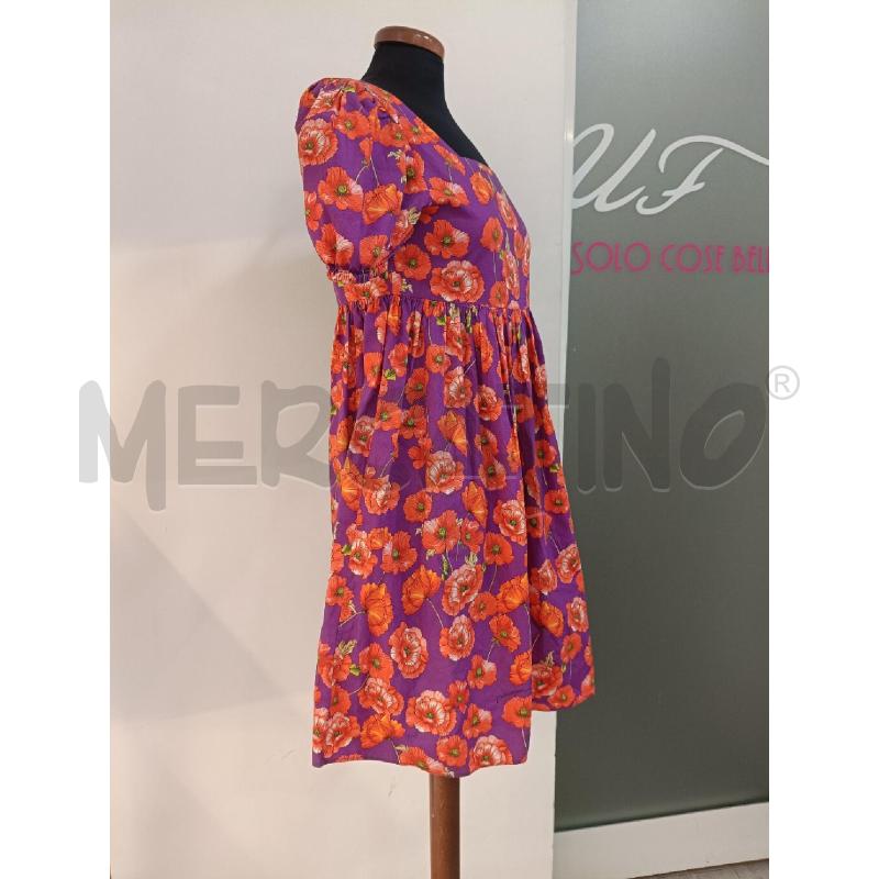 VESTITO DONNA DOLCE&GABBANA VIOLA PAPAVERI ROSSI | Mercatino dell'Usato Roma gregorio vii 3