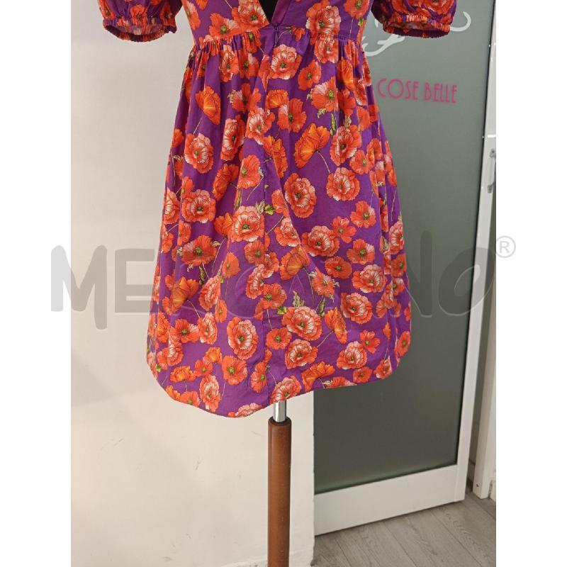VESTITO DONNA DOLCE&GABBANA VIOLA PAPAVERI ROSSI | Mercatino dell'Usato Roma gregorio vii 4