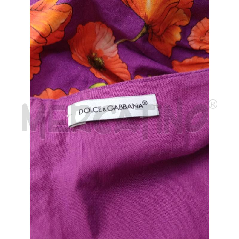 VESTITO DONNA DOLCE&GABBANA VIOLA PAPAVERI ROSSI | Mercatino dell'Usato Roma gregorio vii 5