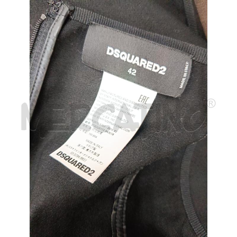 VESTITO DONNA DSQUARED NERO TESS ELASTICIZZATO SMANICATO | Mercatino dell'Usato Roma gregorio vii 5