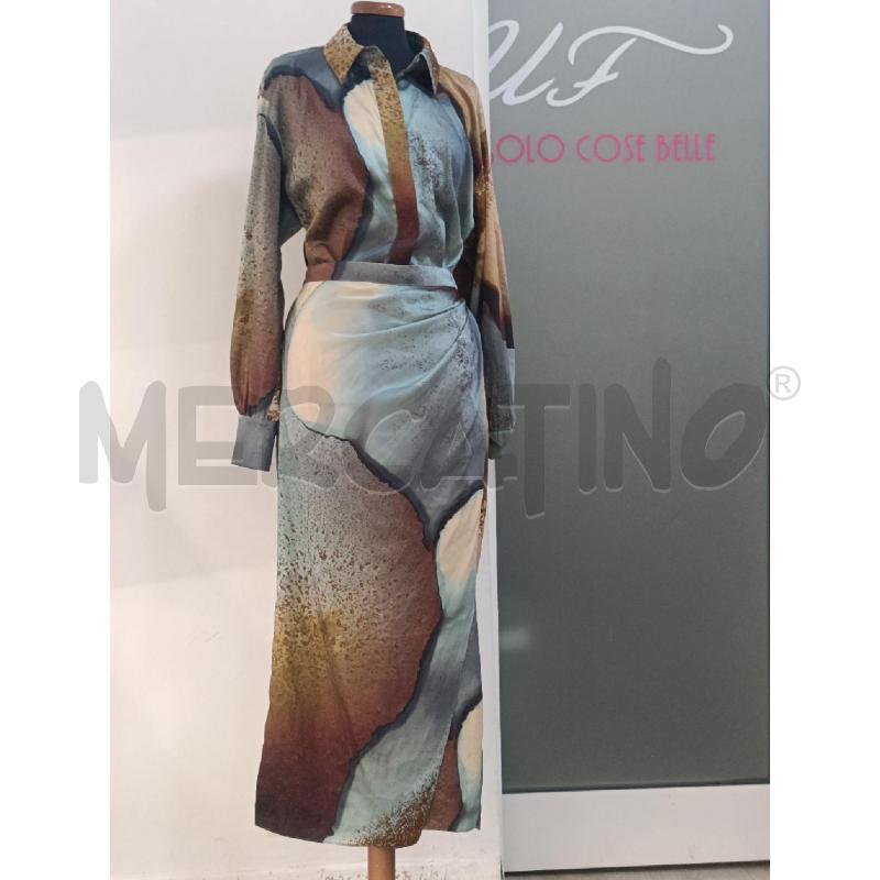 VESTITO DONNA EMME MARELLA MARRONE CELESTE | Mercatino dell'Usato Roma gregorio vii 1