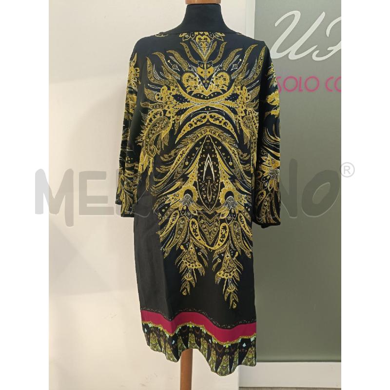 VESTITO DONNA ETRO NERO FANTASIA FIORI GIALLI | Mercatino dell'Usato Roma gregorio vii 1