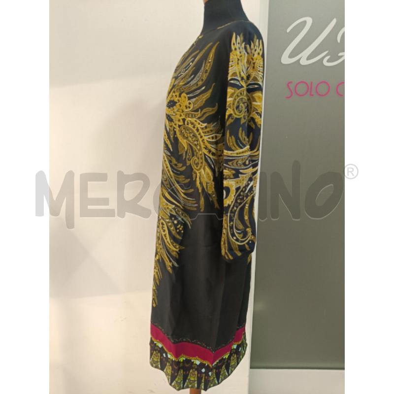 VESTITO DONNA ETRO NERO FANTASIA FIORI GIALLI | Mercatino dell'Usato Roma gregorio vii 2
