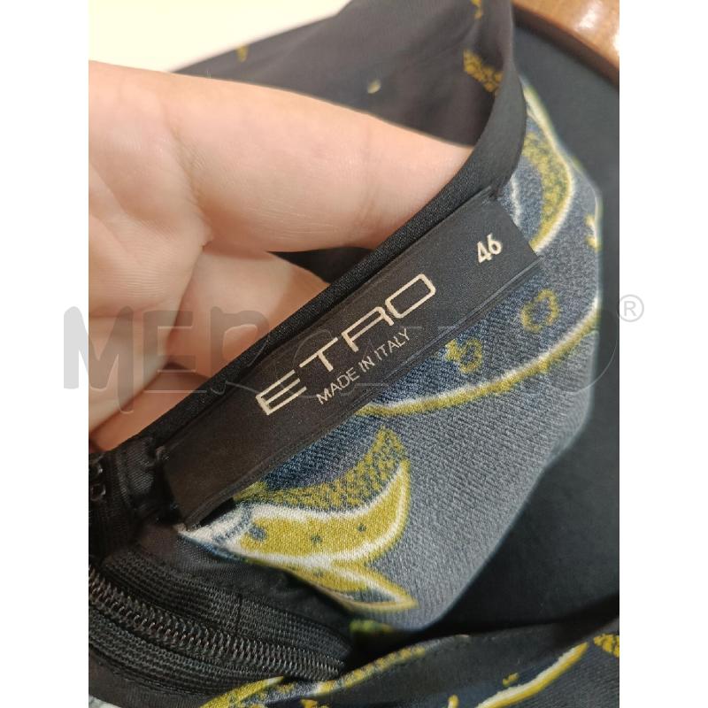 VESTITO DONNA ETRO NERO FANTASIA FIORI GIALLI | Mercatino dell'Usato Roma gregorio vii 4