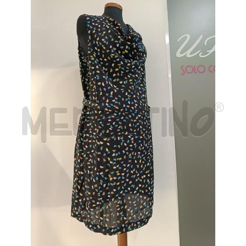 VESTITO DONNA GERARD DAREL NERO FANTASIA GIALLA VERDE | Mercatino dell'Usato Roma gregorio vii 1