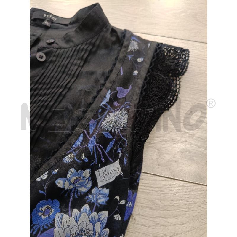 VESTITO DONNA GUCCI NERO FANTASIA VIOLA FIORI | Mercatino dell'Usato Roma gregorio vii 4
