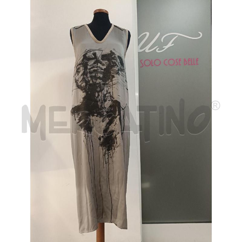 VESTITO DONNA ILARIA NISTRI GRIGIO SETA FANT NERA | Mercatino dell'Usato Roma gregorio vii 1