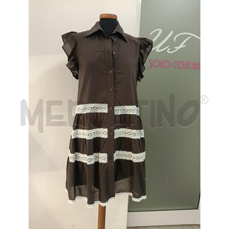 VESTITO DONNA LE STREGHE MARRONE PIZZO BIANCO | Mercatino dell'Usato Roma gregorio vii 1