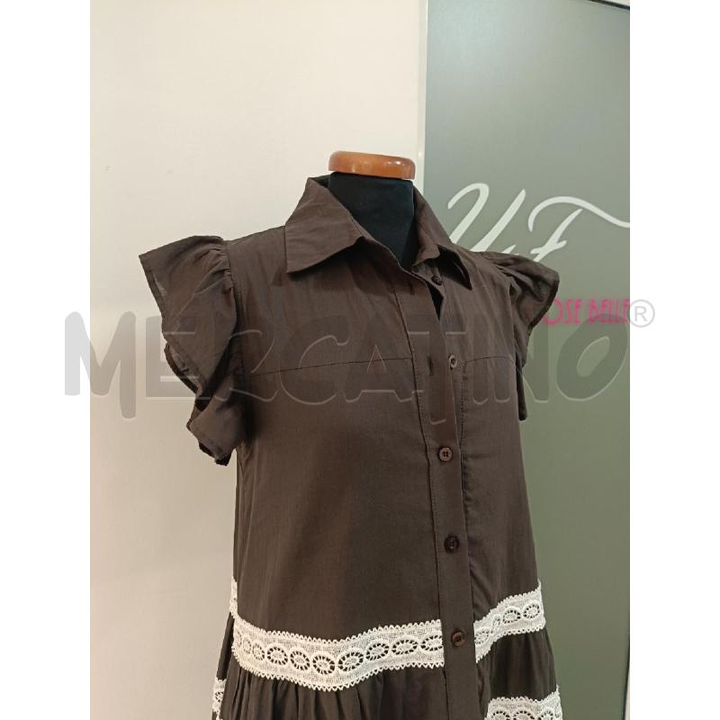 VESTITO DONNA LE STREGHE MARRONE PIZZO BIANCO | Mercatino dell'Usato Roma gregorio vii 2