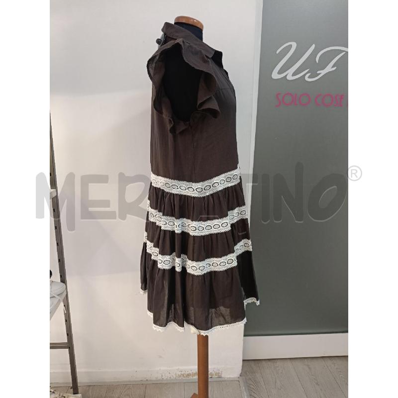 VESTITO DONNA LE STREGHE MARRONE PIZZO BIANCO | Mercatino dell'Usato Roma gregorio vii 3
