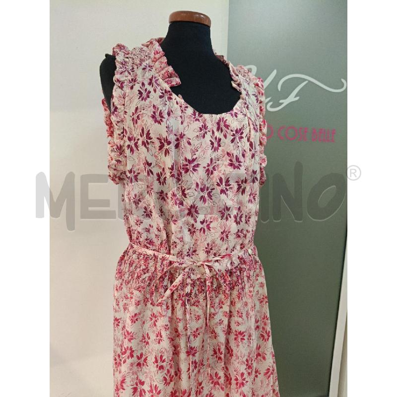VESTITO DONNA LIU JO BEIGE FIORI FUCSIA SETA | Mercatino dell'Usato Roma gregorio vii 2