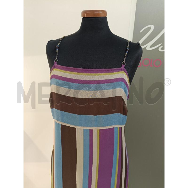 VESTITO DONNA MARELLA MARRONE RIGHE VERDI | Mercatino dell'Usato Roma gregorio vii 2