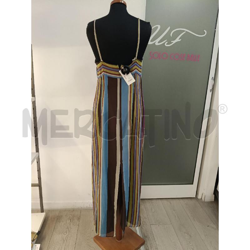 VESTITO DONNA MARELLA MARRONE RIGHE VERDI | Mercatino dell'Usato Roma gregorio vii 4