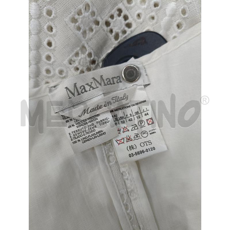 VESTITO DONNA MAX MARA BIANCO TRAF MISTO LINO | Mercatino dell'Usato Roma gregorio vii 4
