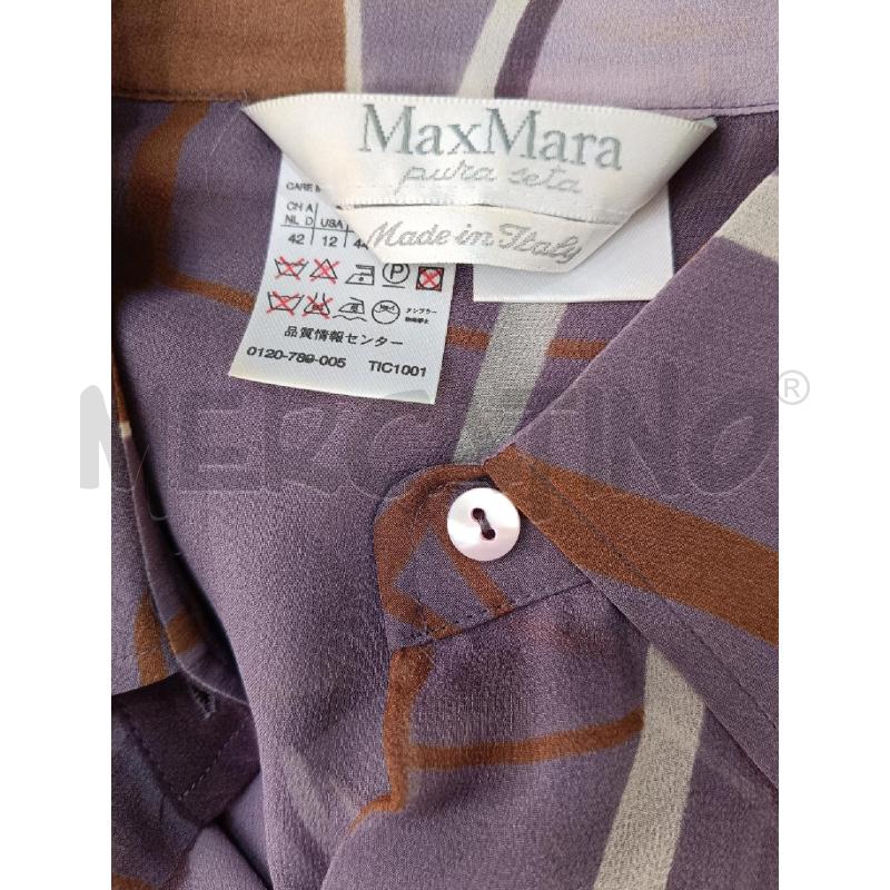 VESTITO DONNA MAX MARA LUNGO VIOLA SETA | Mercatino dell'Usato Roma gregorio vii 4
