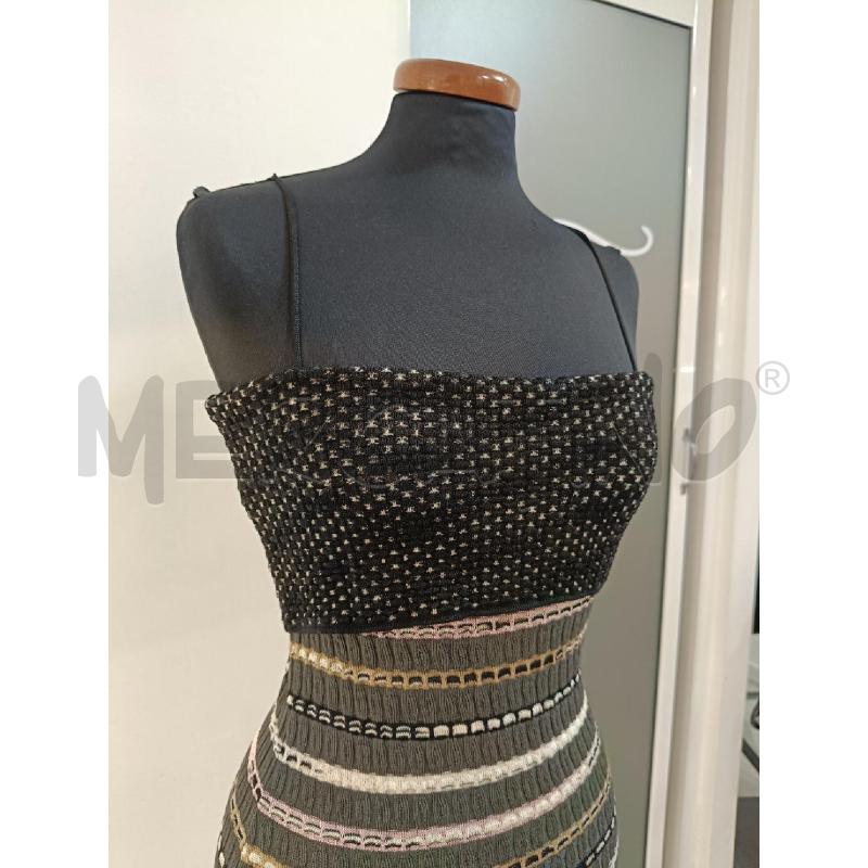 VESTITO DONNA MISSONI CROCHET RIGHE ROSA BEIGE GRIGIE | Mercatino dell'Usato Roma gregorio vii 2