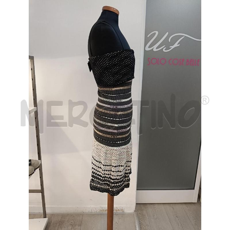 VESTITO DONNA MISSONI CROCHET RIGHE ROSA BEIGE GRIGIE | Mercatino dell'Usato Roma gregorio vii 3