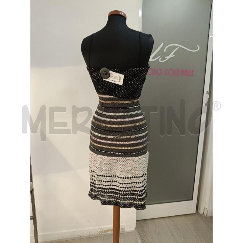 VESTITO DONNA MISSONI CROCHET RIGHE ROSA BEIGE GRIGIE | Mercatino dell'Usato Roma gregorio vii 4