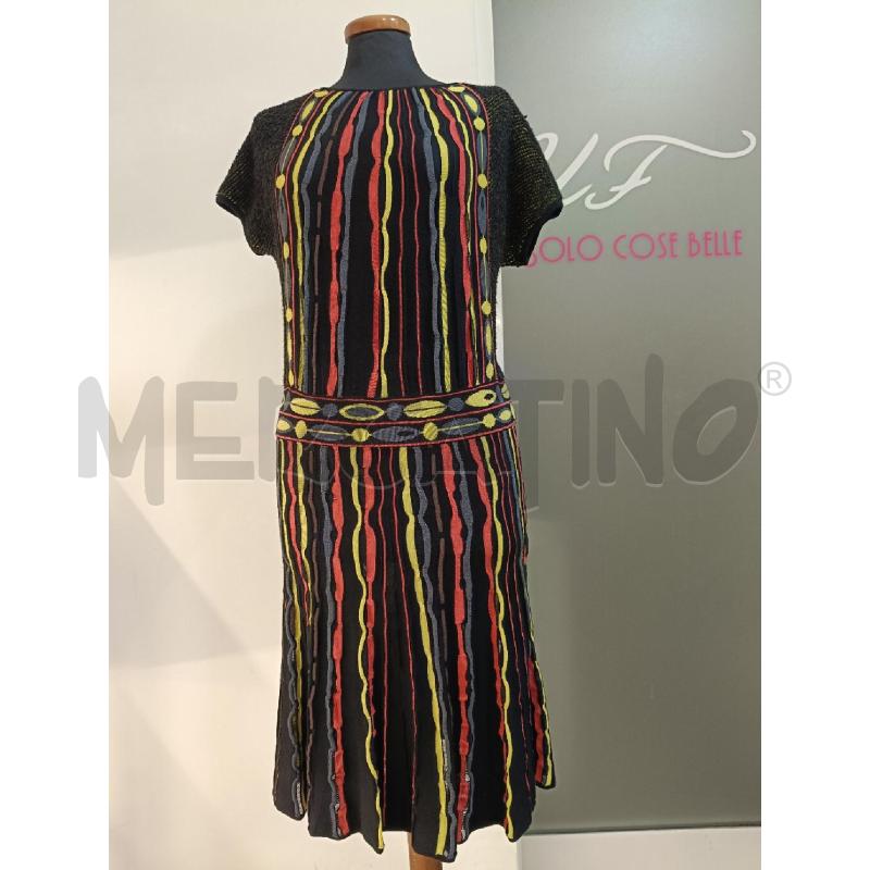 VESTITO DONNA MISSONI NERO GIALLO ROSSO | Mercatino dell'Usato Roma gregorio vii 1