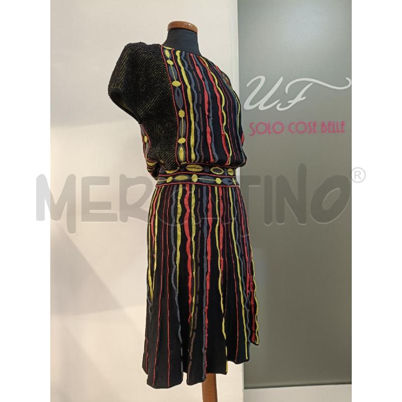 VESTITO DONNA MISSONI NERO GIALLO ROSSO | Mercatino dell'Usato Roma gregorio vii 2