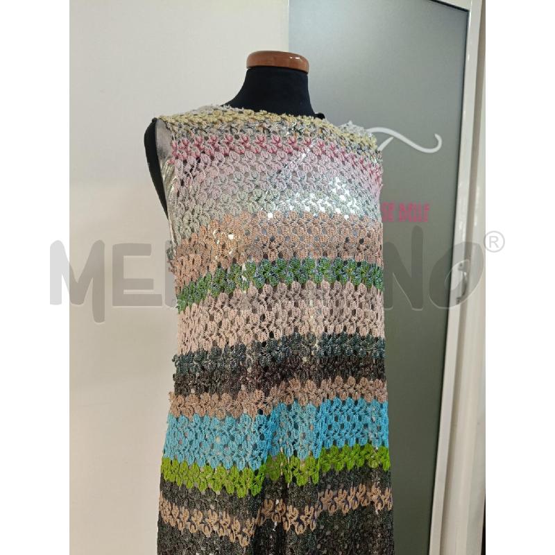 VESTITO DONNA MISSONI RICAMO MULTICOLOR SOTTOVESTE ARGENTATA | Mercatino dell'Usato Roma gregorio vii 2