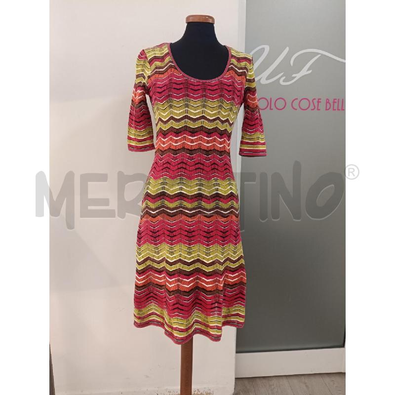 VESTITO DONNA MISSONI RIGHE ROSSE VERDI NERE BIANCHE | Mercatino dell'Usato Roma gregorio vii 1