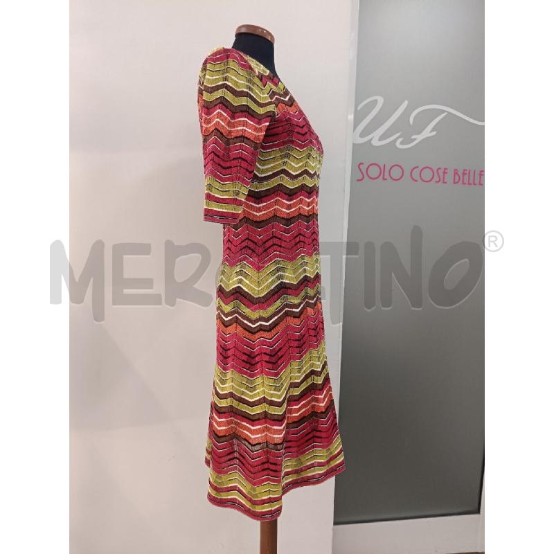 VESTITO DONNA MISSONI RIGHE ROSSE VERDI NERE BIANCHE | Mercatino dell'Usato Roma gregorio vii 3