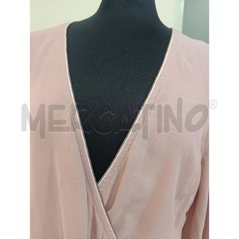 VESTITO DONNA OTTOD'AME ROSA LUNGO PROFILI STRASS | Mercatino dell'Usato Roma gregorio vii 2