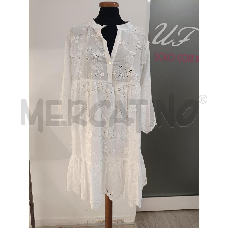 VESTITO DONNA PANAJI BIANCO FIORI | Mercatino dell'Usato Roma gregorio vii 1