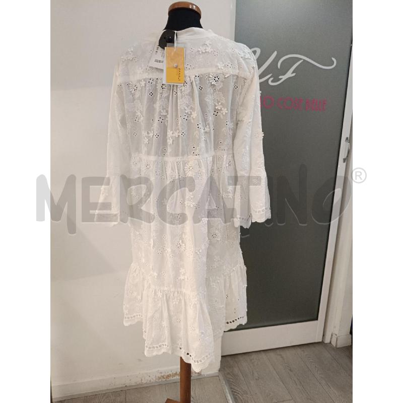 VESTITO DONNA PANAJI BIANCO FIORI | Mercatino dell'Usato Roma gregorio vii 4