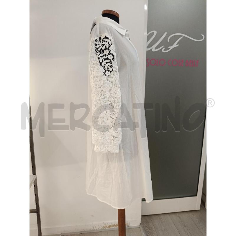 VESTITO DONNA PANAJI BIANCO MANICHE TRAFORATE FIORI | Mercatino dell'Usato Roma gregorio vii 2