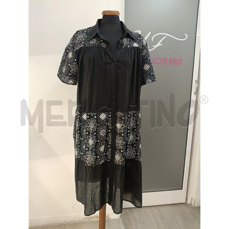 VESTITO DONNA PANAJI NERO FIORI BIANCHI | Mercatino dell'Usato Roma gregorio vii 1