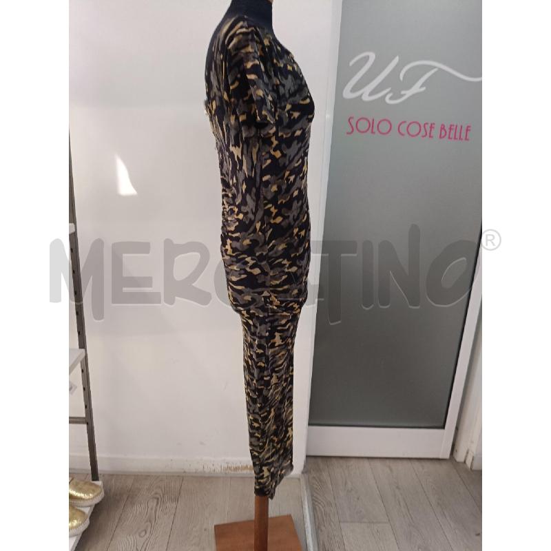 VESTITO DONNA PATRIZIA PEPE CAMOUFLAGE VERDE GIALLO | Mercatino dell'Usato Roma gregorio vii 4