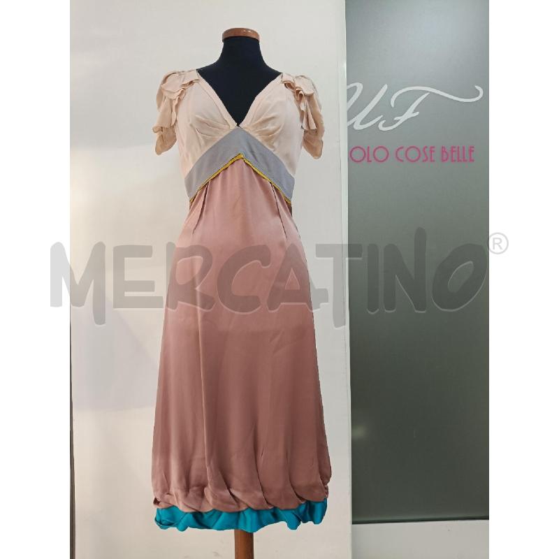 VESTITO DONNA PRADA ROSA E BLU PETROLIO | Mercatino dell'Usato Roma gregorio vii 1